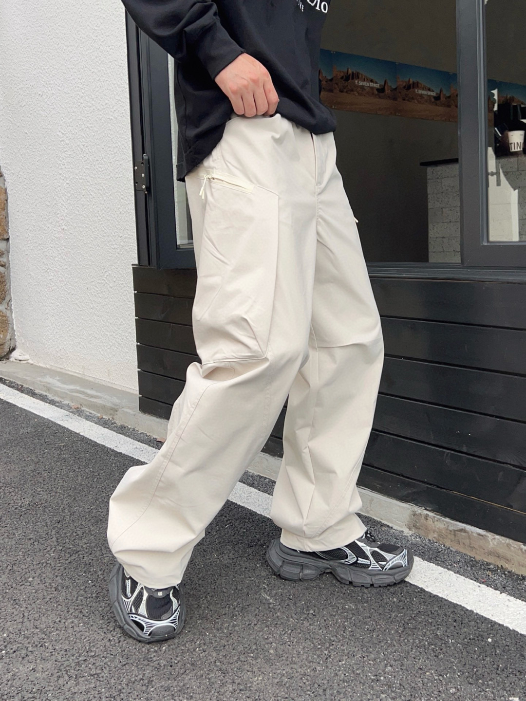 秋季裤子🆕颜色：黑，杏码数：M-3XL