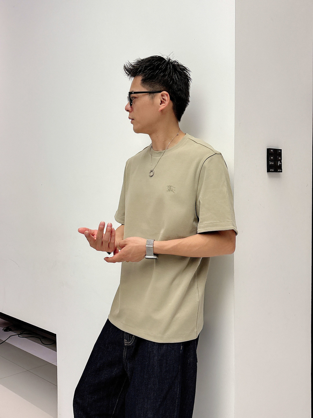 NEW新品 91001🎉微阔短袖T系列季度：2025秋冬颜色：黑色 白色 卡其绿尺码: m-5xL版型：