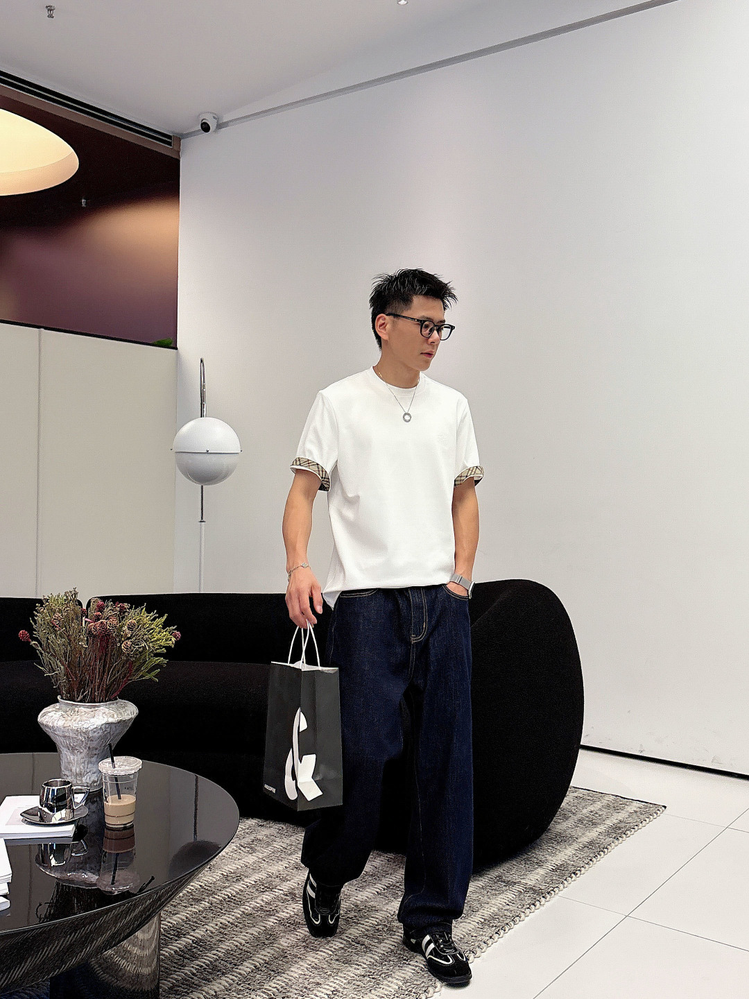 NEW新品 91001🎉微阔短袖T系列季度：2025秋冬颜色：黑色 白色 卡其绿尺码: m-5xL版型：