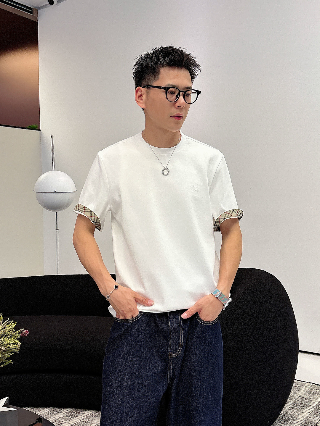 NEW新品 91001🎉微阔短袖T系列季度：2025秋冬颜色：黑色 白色 卡其绿尺码: m-5xL版型：