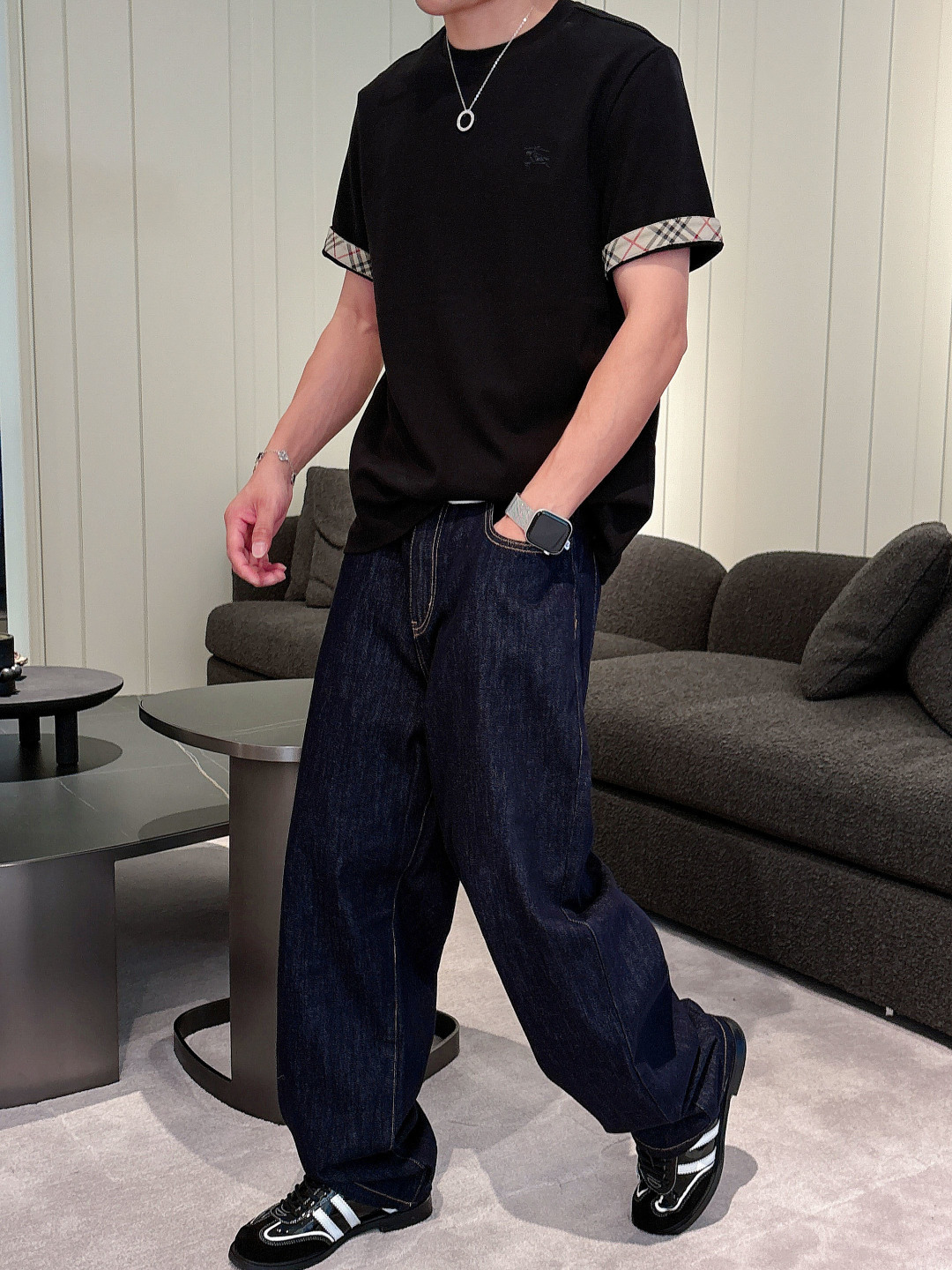 NEW新品 91001🎉微阔短袖T系列季度：2025秋冬颜色：黑色 白色 卡其绿尺码: m-5xL版型：