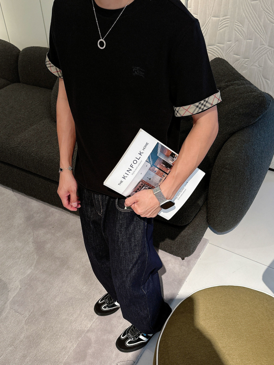 NEW新品 91001🎉微阔短袖T系列季度：2025秋冬颜色：黑色 白色 卡其绿尺码: m-5xL版型：