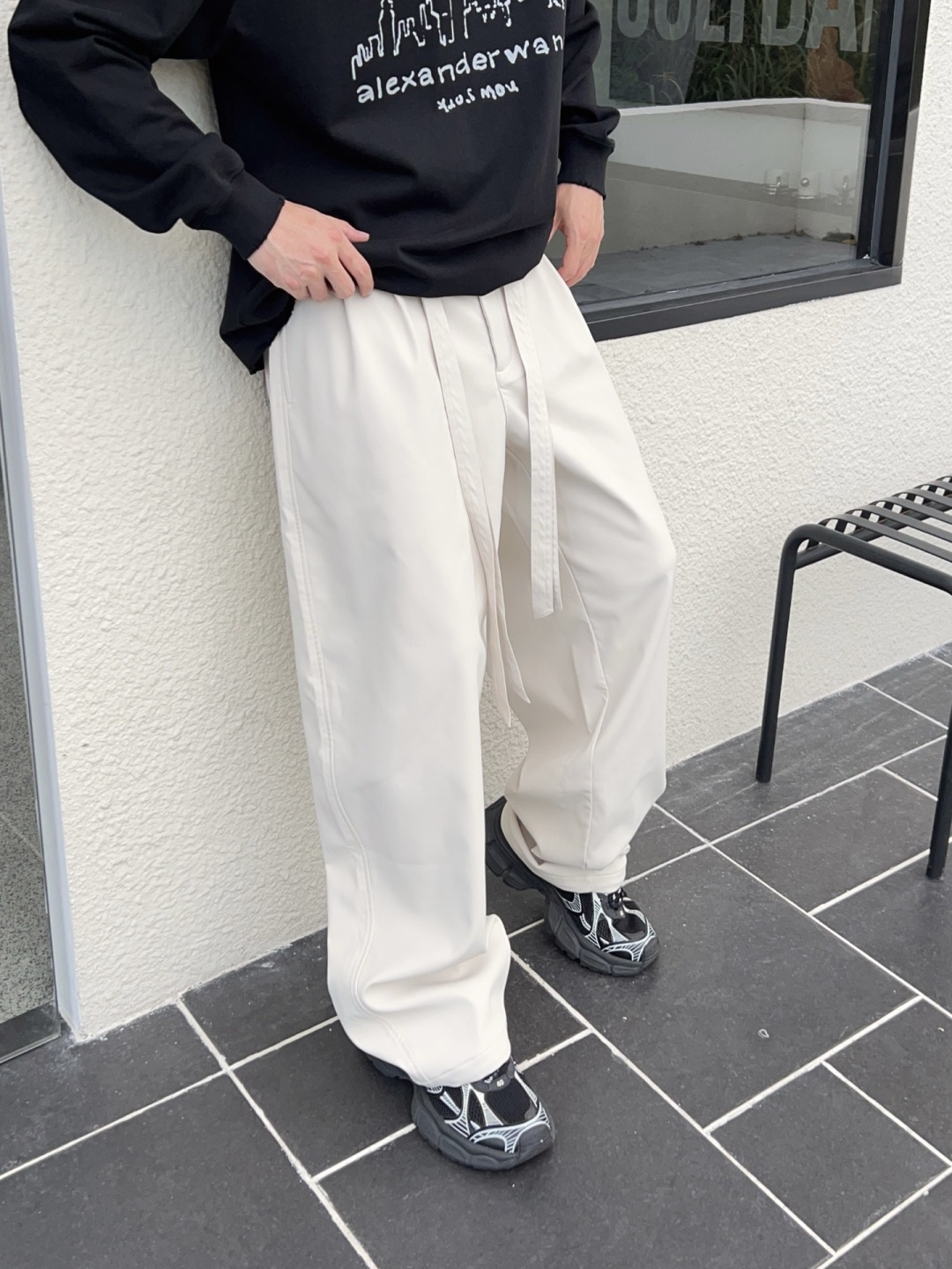 新款秋冬加绒裤子[庆祝][庆祝]码数：M-3xL颜色：黑，白，绿款号：5203-H