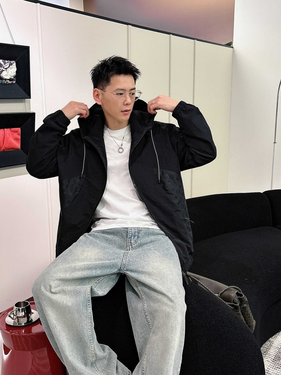 LV 官网同款，提前发售！2025ss开春新款男士夹克外套，原单三标齐全高端版本！带隐藏帽，专柜定制面料