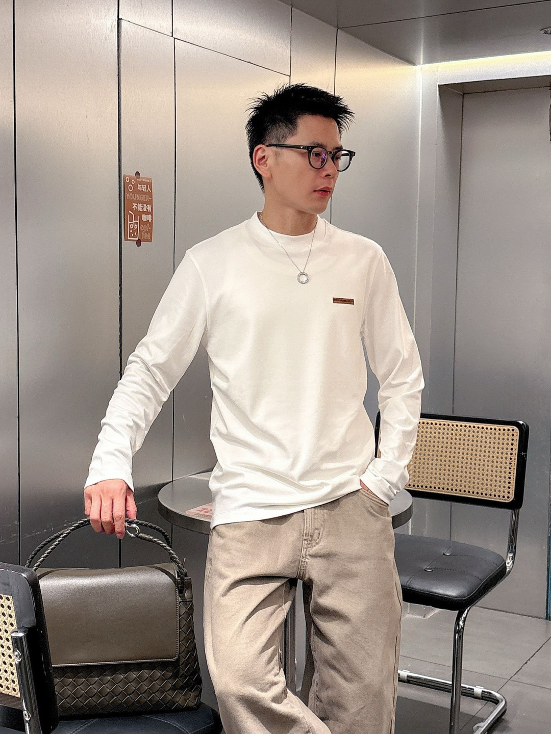 Z ZEGN 2025秋冬系列长袖打底衫码数：M-5XL 常规版型棉莫代尔打底。精选棉与莫代尔混纺面料，