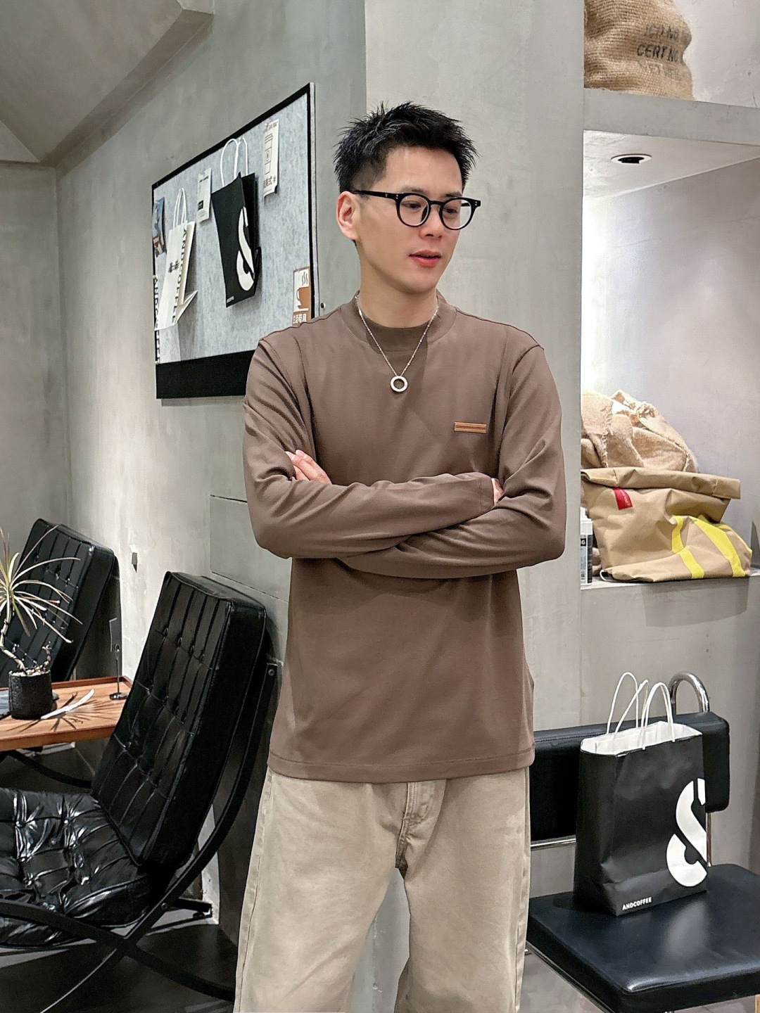 Z ZEGN 2025秋冬系列长袖打底衫码数：M-5XL 常规版型棉莫代尔打底。精选棉与莫代尔混纺面料，