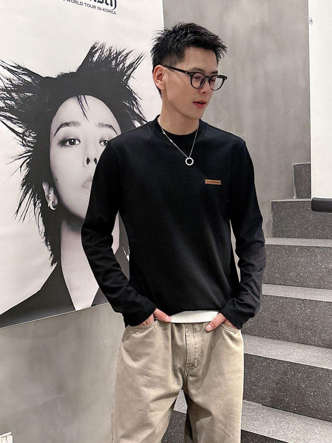 Z ZEGN 2025秋冬系列长袖打底衫码数：M-5XL 常规版型棉莫代尔打底。精选棉与莫代尔混纺面料，