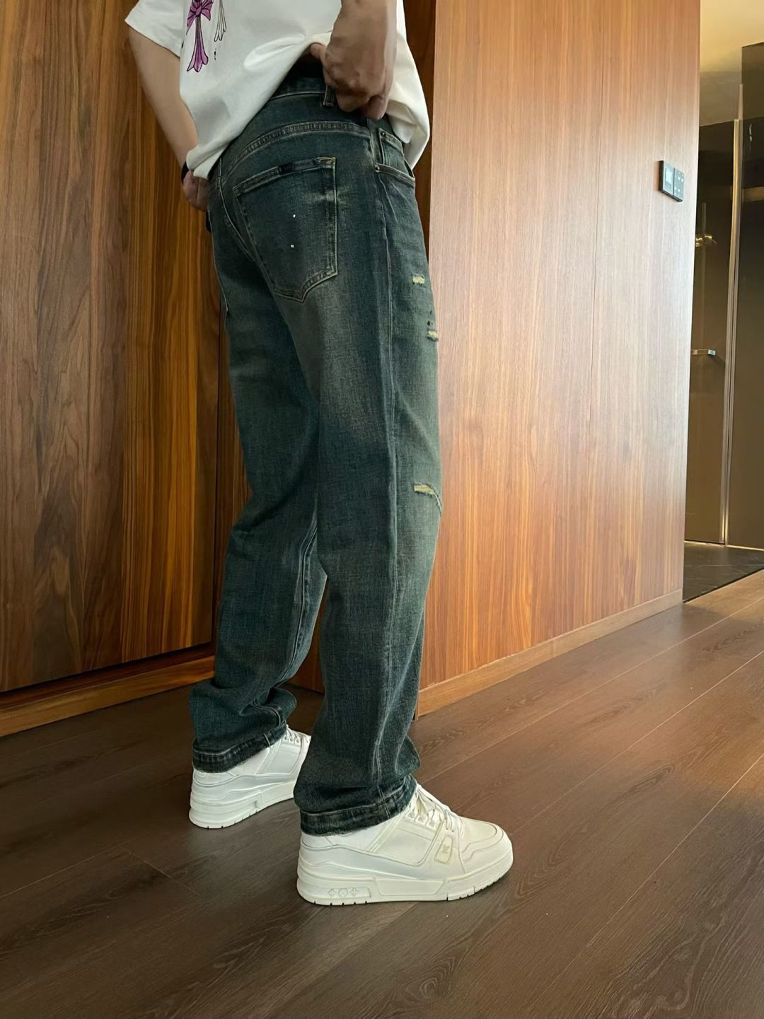 秋冬新款牛仔裤小直筒裤型29-36