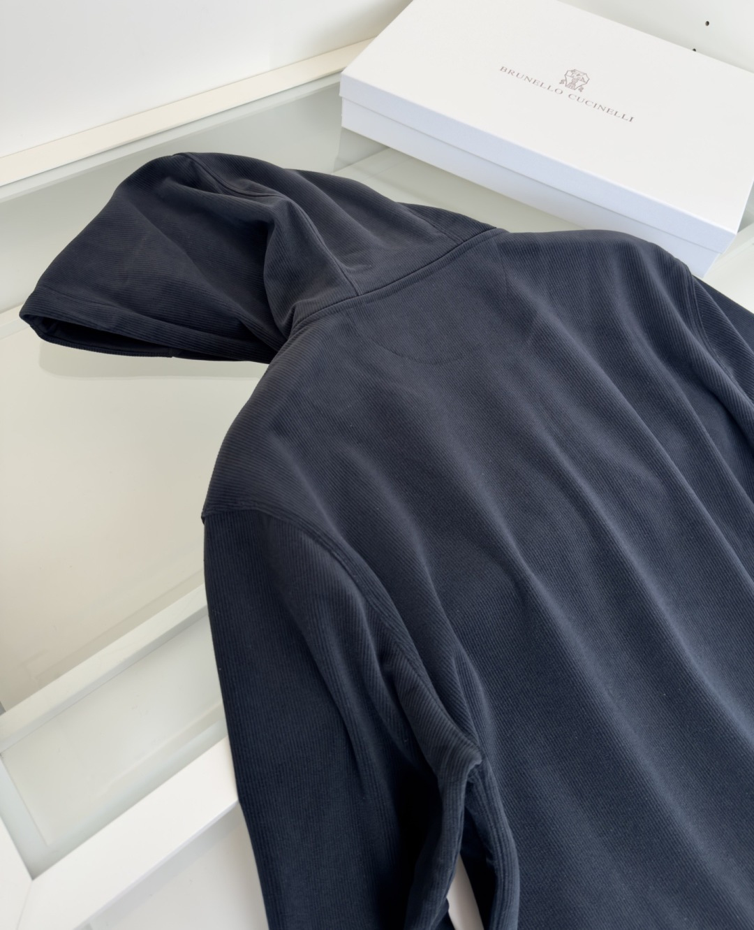 Bru**llo Cuci**lli 老钱新贵推荐！客供订织坑条男士连帽休闲卫衣外套 他家设计师钟爱的竖