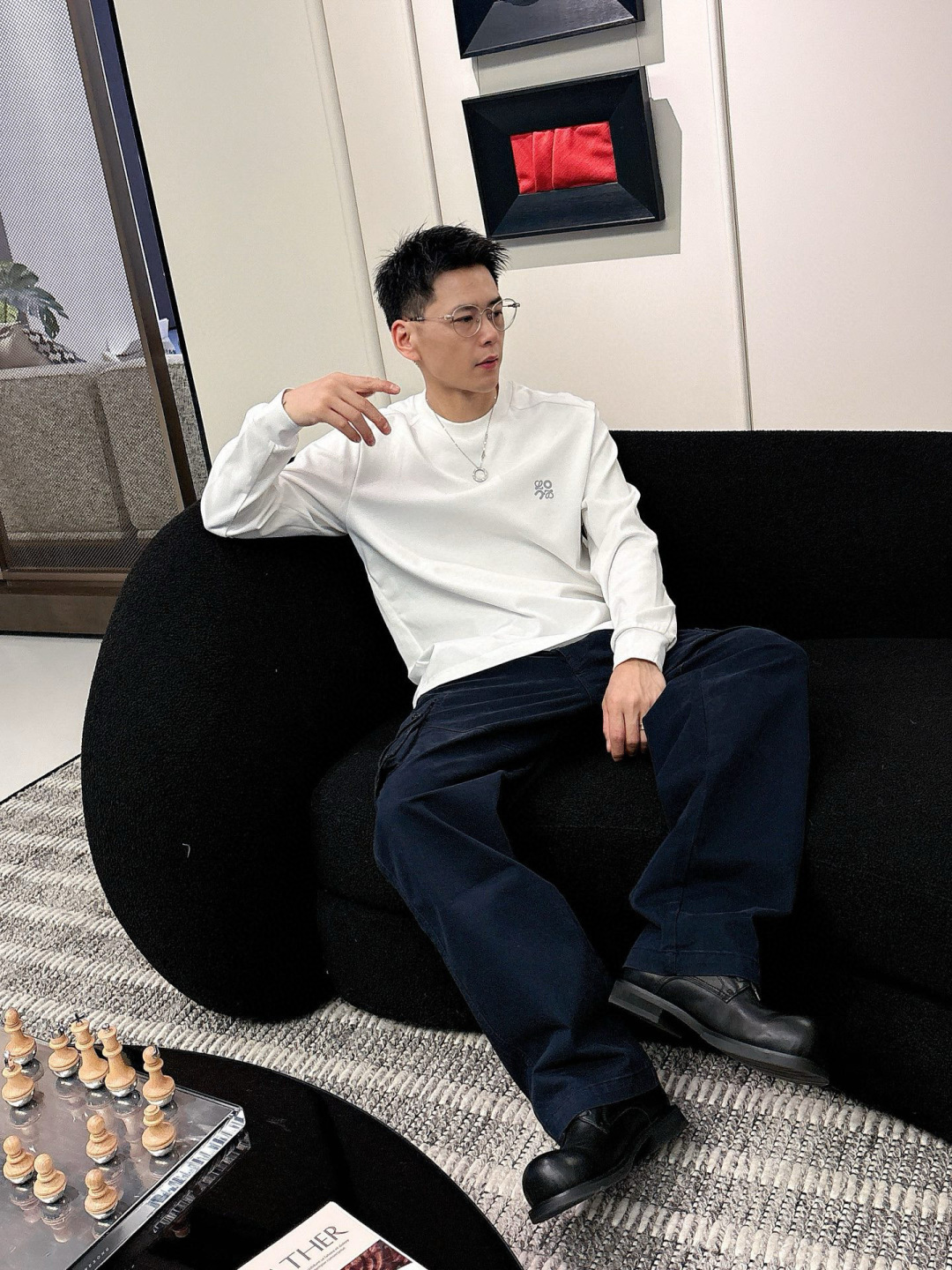 LOEW 2025秋冬系列长袖T恤码数：M-5XL 微阔版型潮流罗马磨毛。面料表面刷毛做磨毛工艺与特殊罗