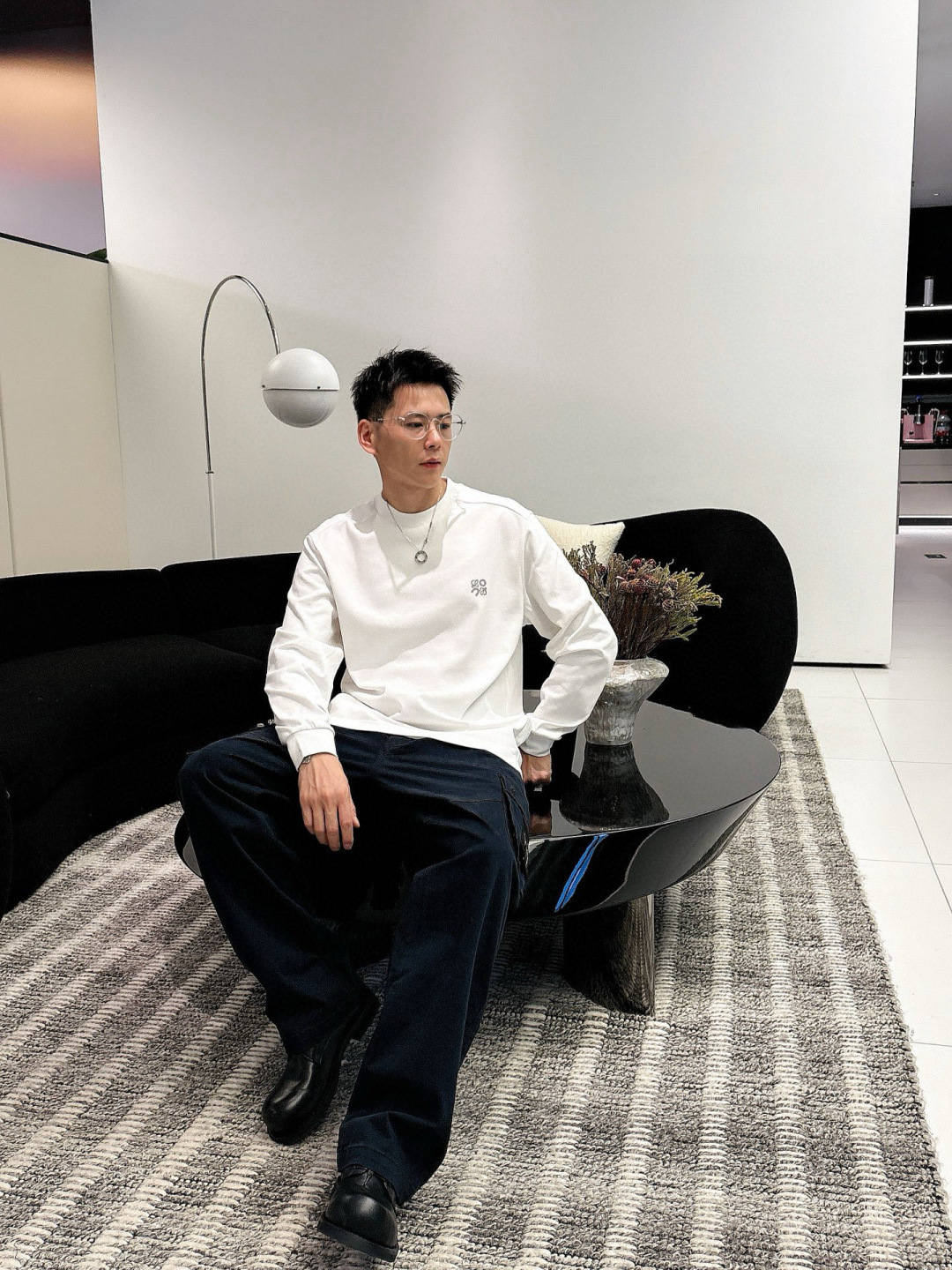 LOEW 2025秋冬系列长袖T恤码数：M-5XL 微阔版型潮流罗马磨毛。面料表面刷毛做磨毛工艺与特殊罗