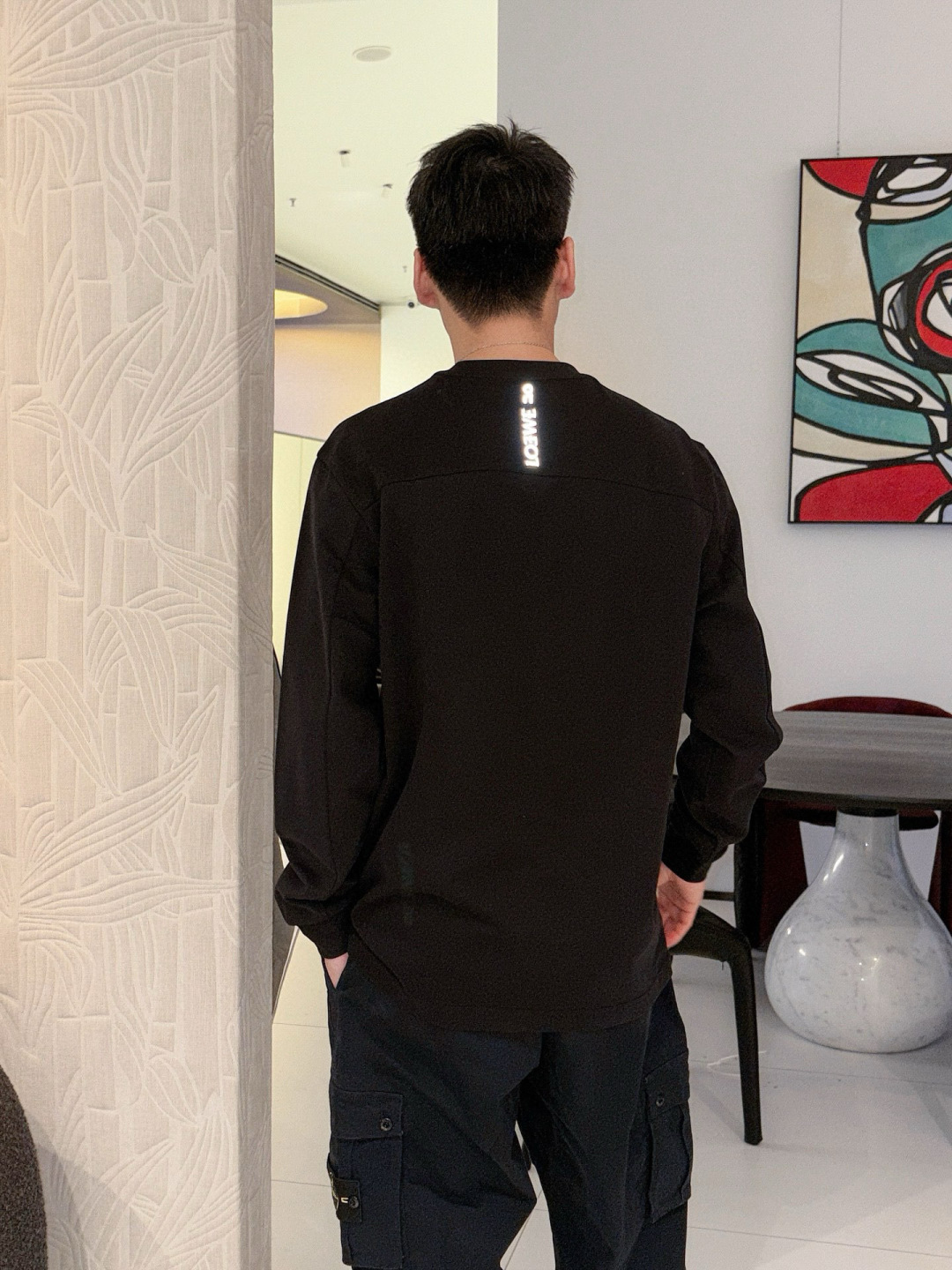 LOEW 2025秋冬系列长袖T恤码数：M-5XL 微阔版型潮流罗马磨毛。面料表面刷毛做磨毛工艺与特殊罗