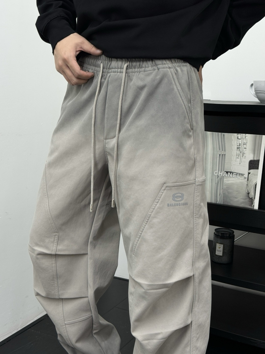 新款秋冬加绒裤子[庆祝][庆祝]码数：M-3xL颜色：黑，灰款号：5068-H