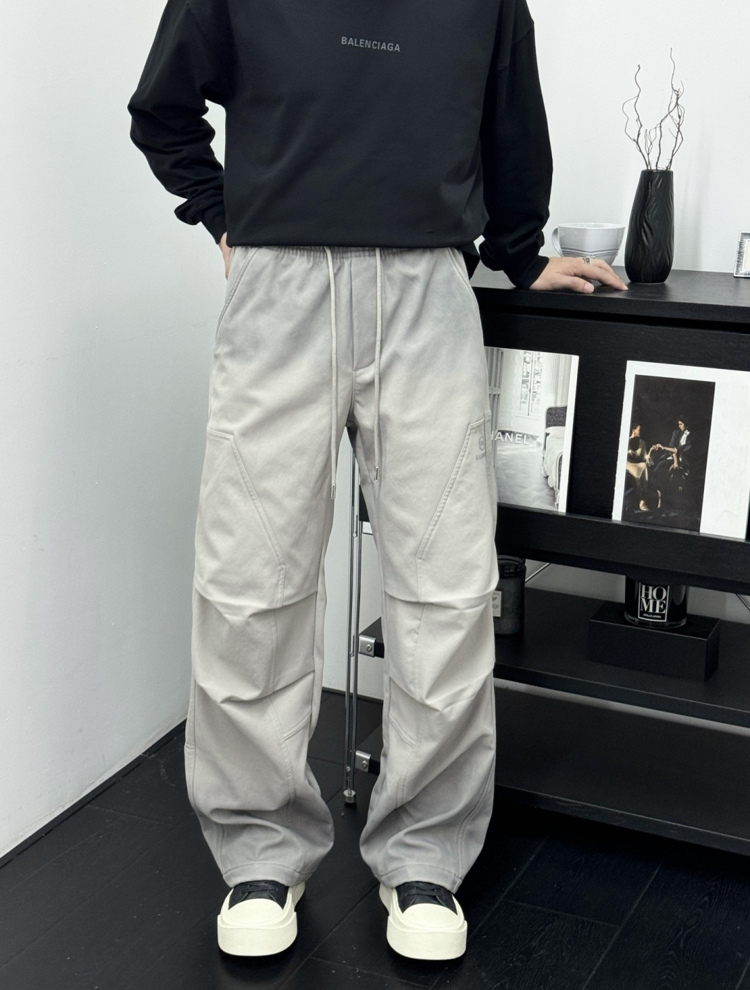 新款秋冬加绒裤子[庆祝][庆祝]码数：M-3xL颜色：黑，灰款号：5068-H