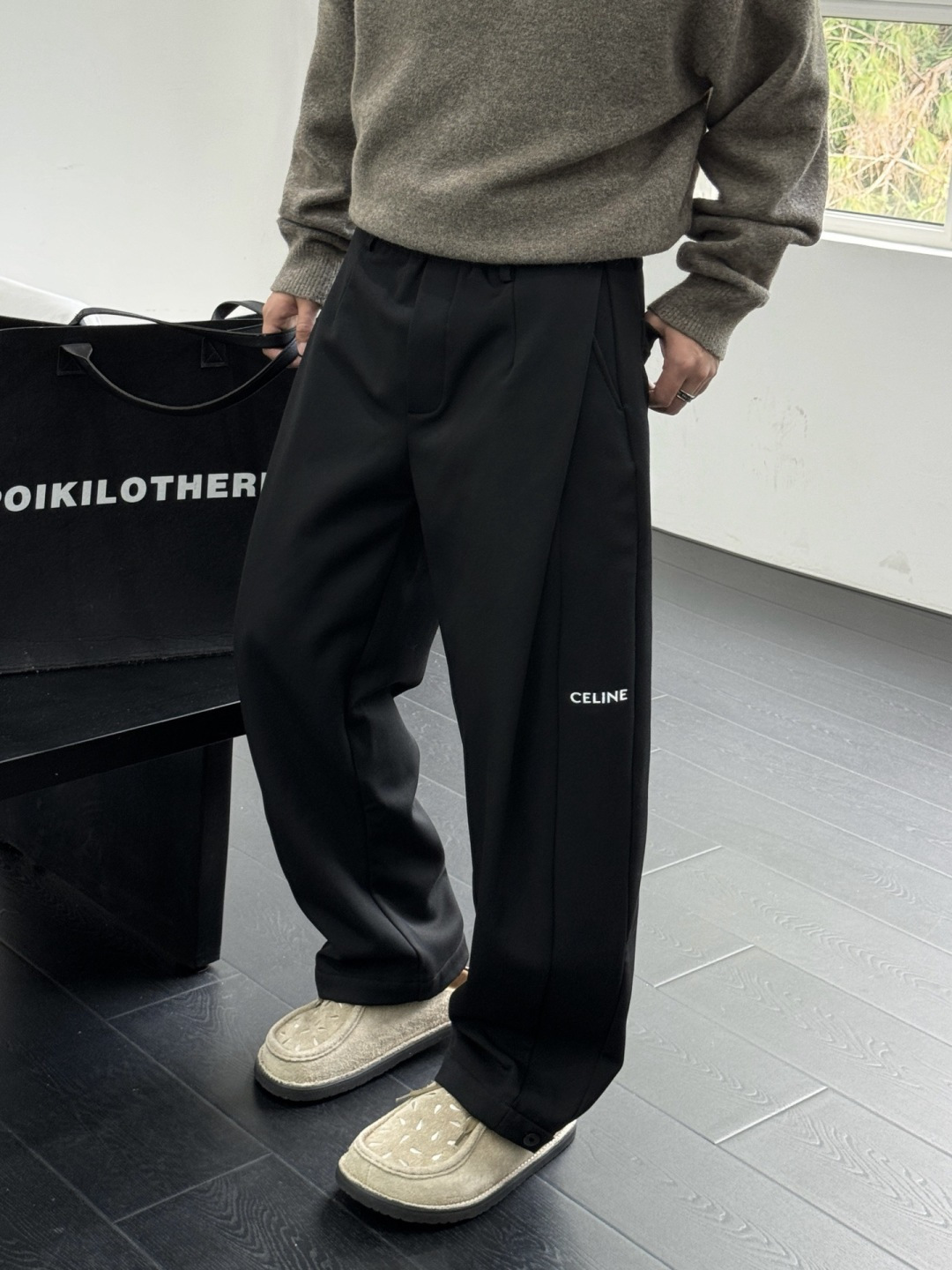 塞琳 新款秋冬加绒裤子🆕颜色：黑，灰码数：M-3XL款号：5235