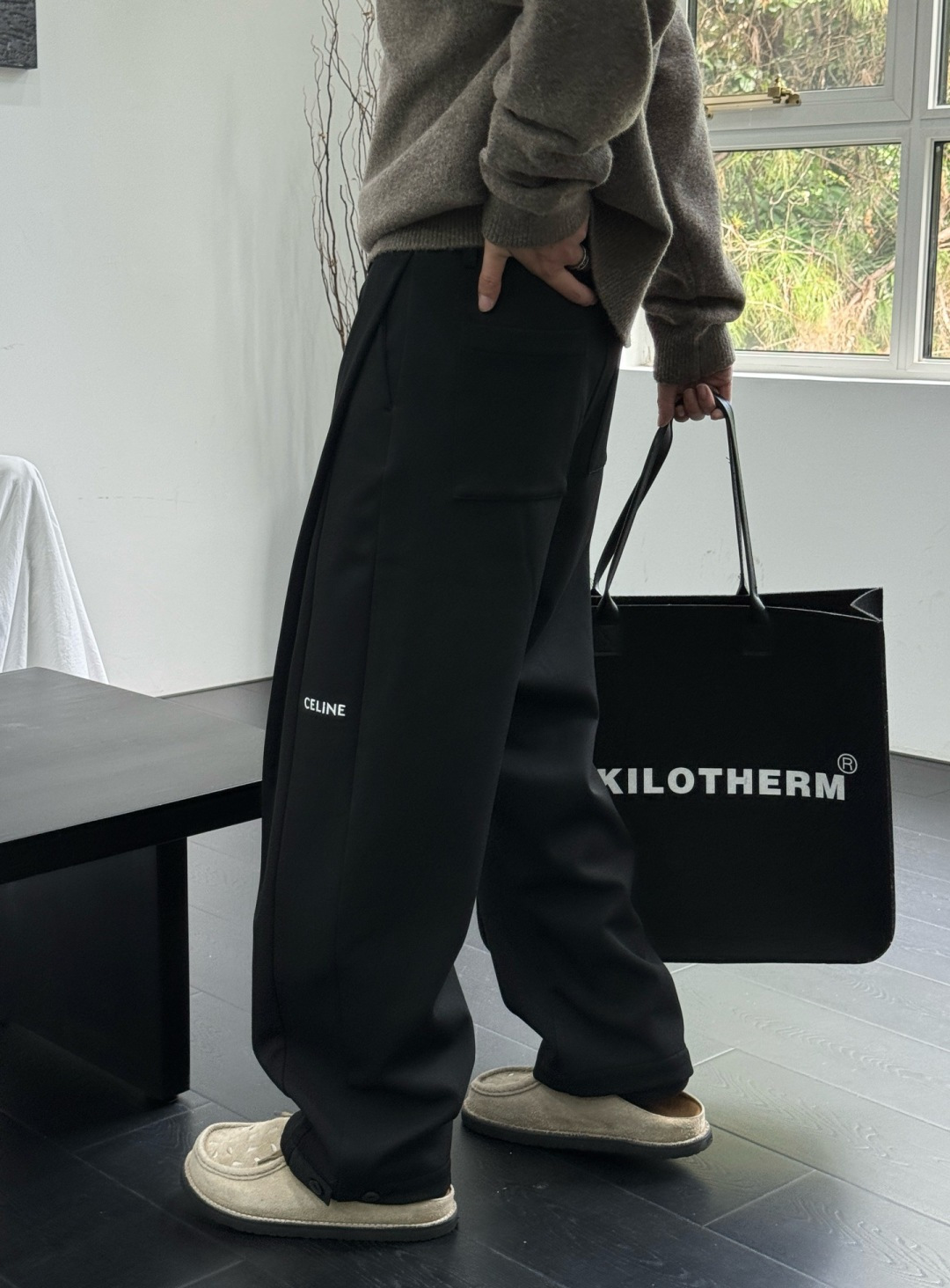 塞琳 新款秋冬加绒裤子🆕颜色：黑，灰码数：M-3XL款号：5235