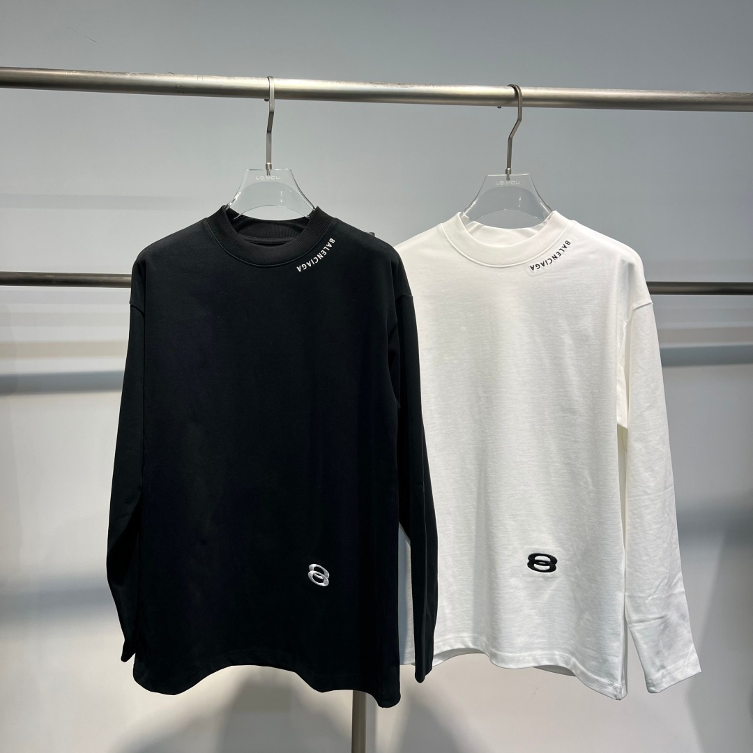 25新款磨毛长袖阔版T恤颜色：黑，白尺码：S-2XL