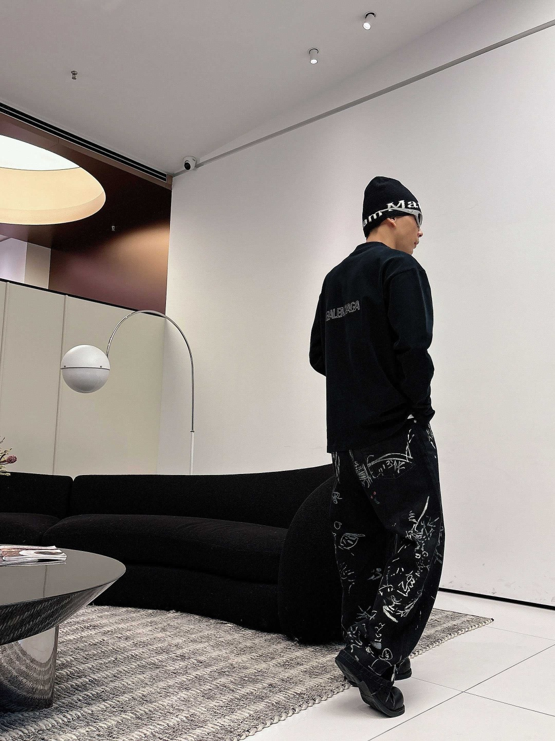 25新款磨毛长袖阔版T恤颜色：黑，白尺码：S-2XL