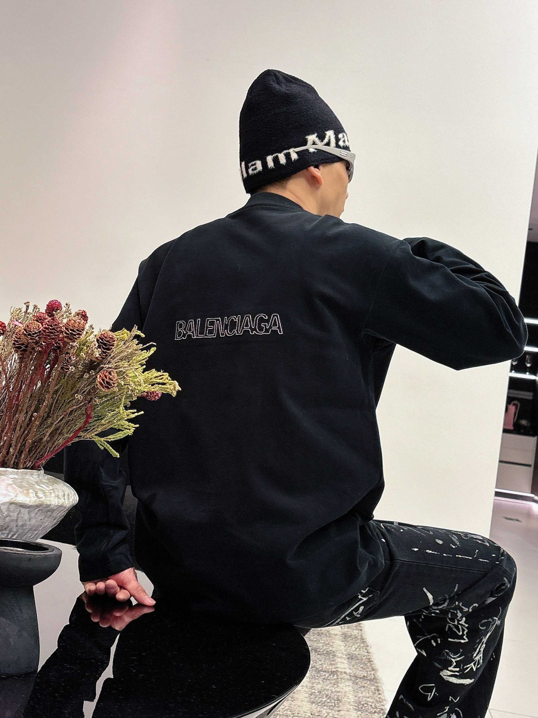 25新款磨毛长袖阔版T恤颜色：黑，白尺码：S-2XL