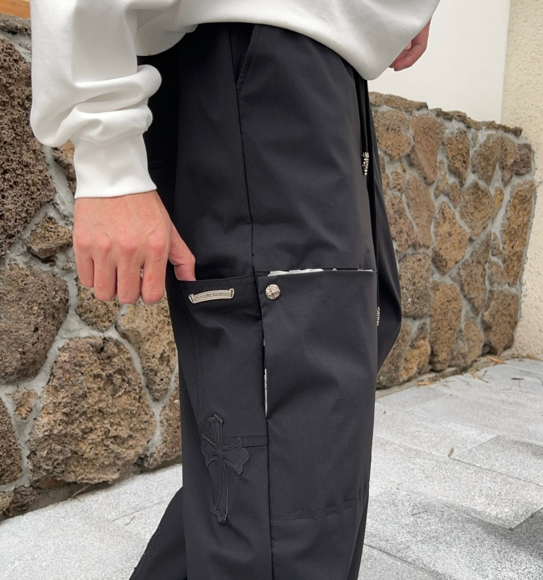 2025秋冬新款克罗心休闲裤男直筒裤 码数: M-3XL