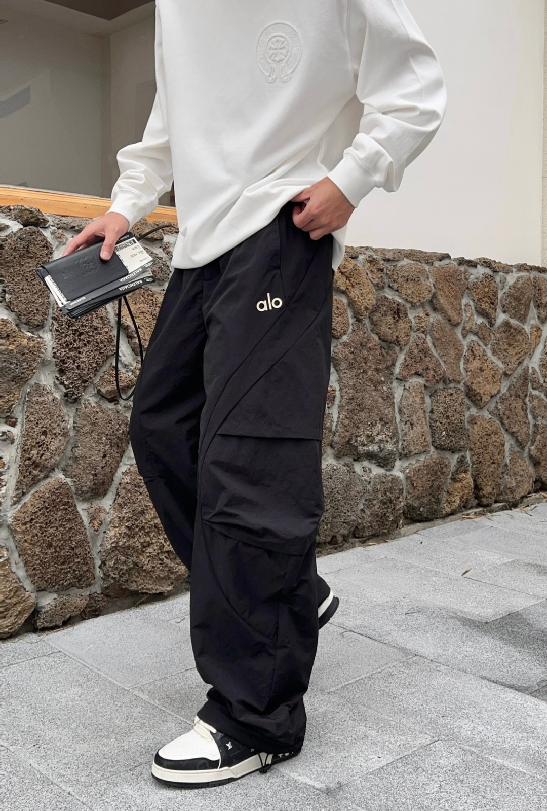 2025秋冬新款ALO 加厚内里磨毛休闲裤男直筒裤 码数: M-3XL