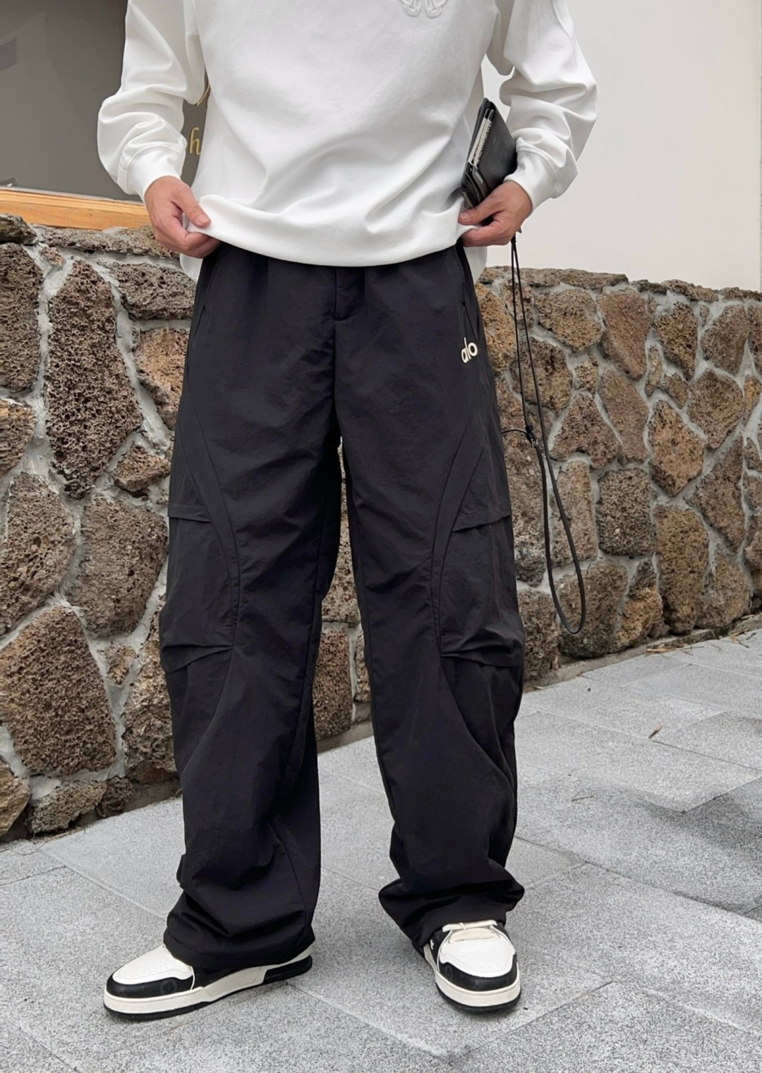 2025秋冬新款ALO 加厚内里磨毛休闲裤男直筒裤 码数: M-3XL