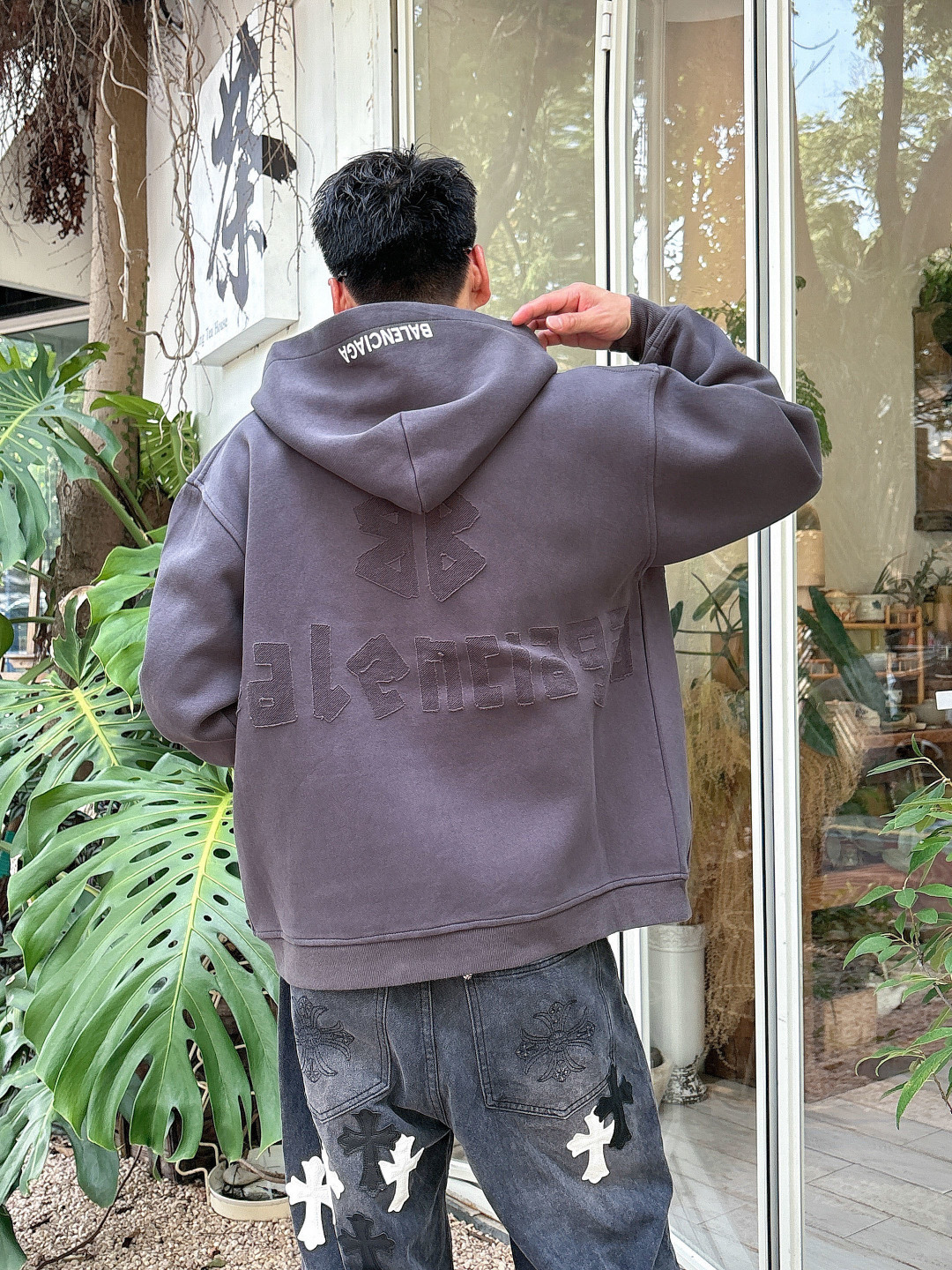 2025秋冬新款巴黎世家烧花厚款外套S-XL