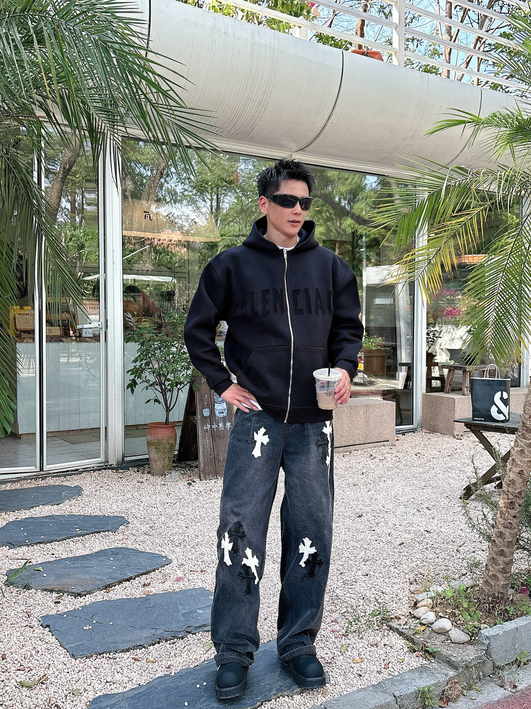 2025秋冬新款巴黎世家烧花厚款外套S-XL