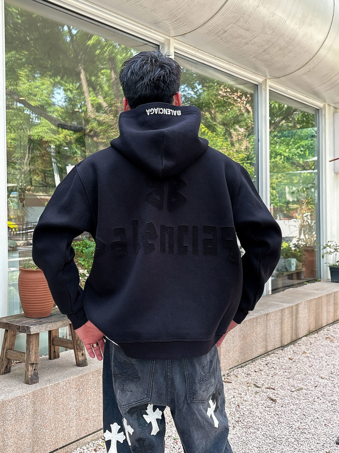 2025秋冬新款巴黎世家烧花厚款外套S-XL