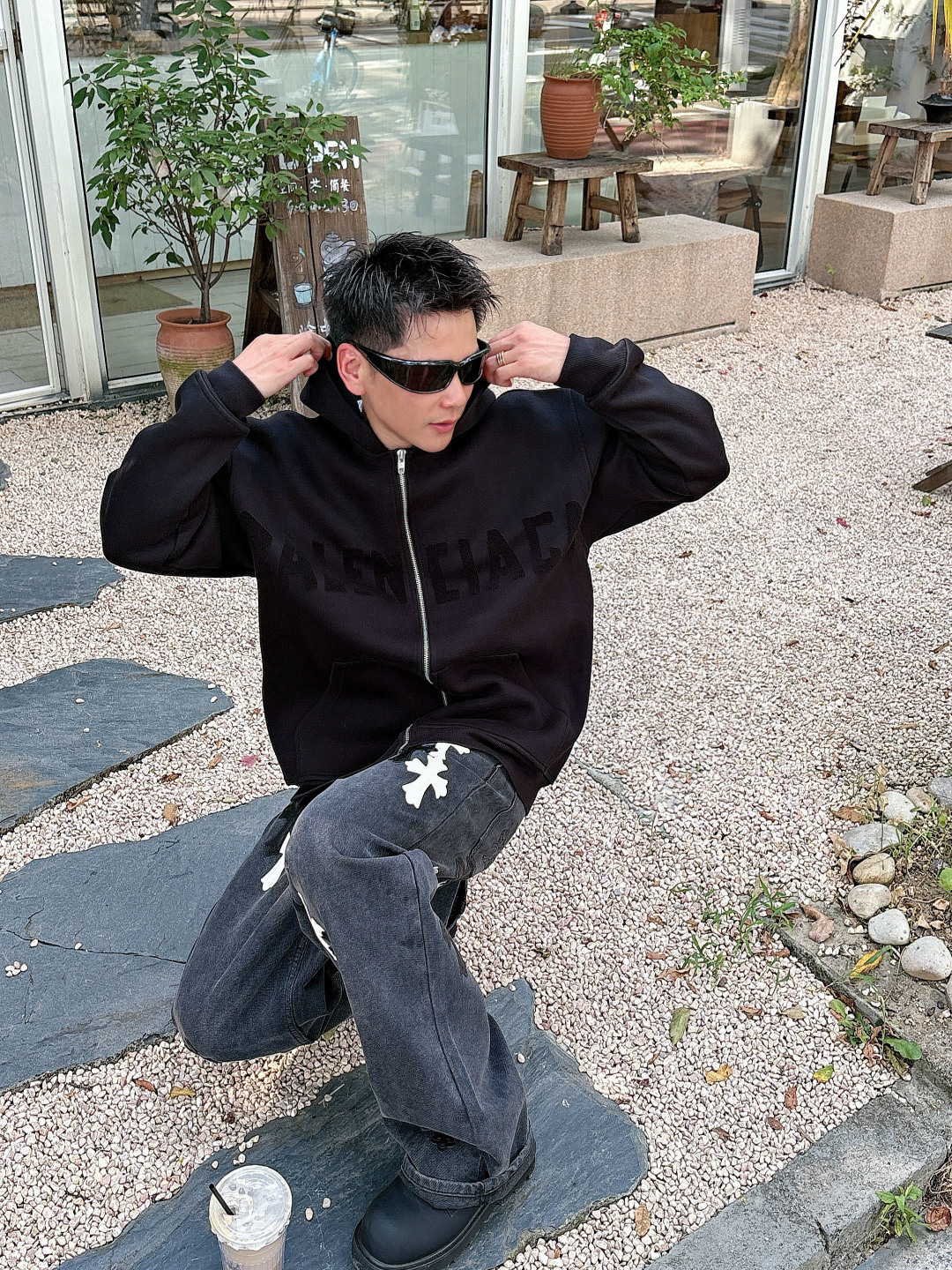 2025秋冬新款巴黎世家烧花厚款外套S-XL