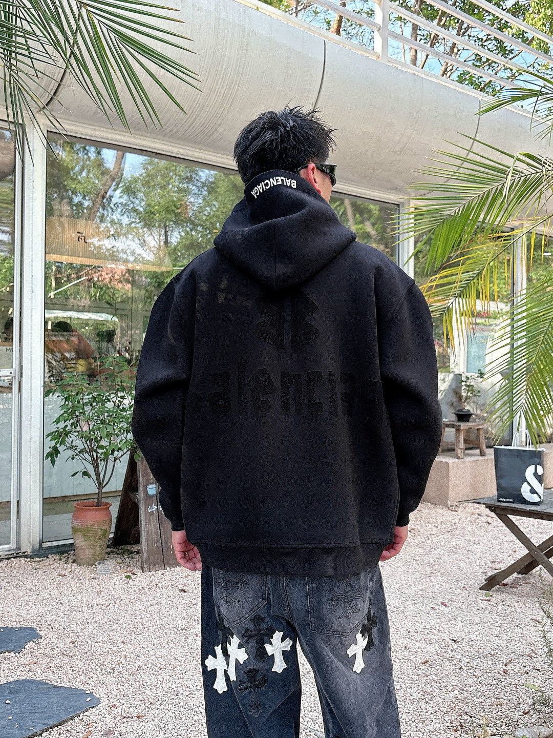 2025秋冬新款巴黎世家烧花厚款外套S-XL