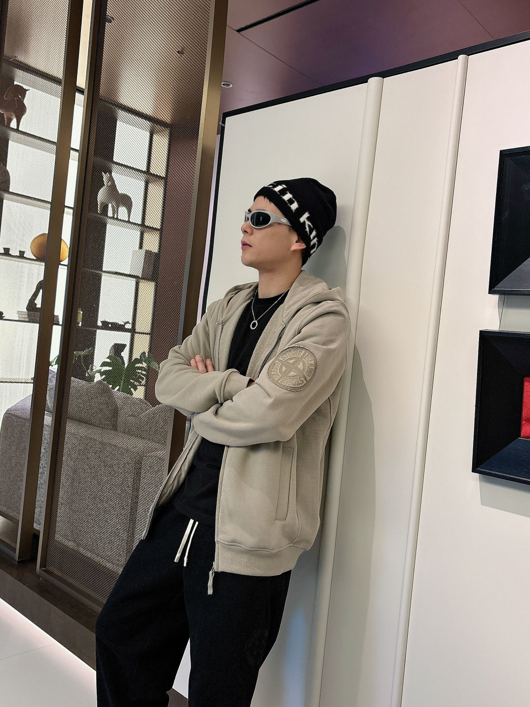 2025 秋冬新品 石头岛外套颜色： 黑色 灰色 青草绿码数：M-3XL