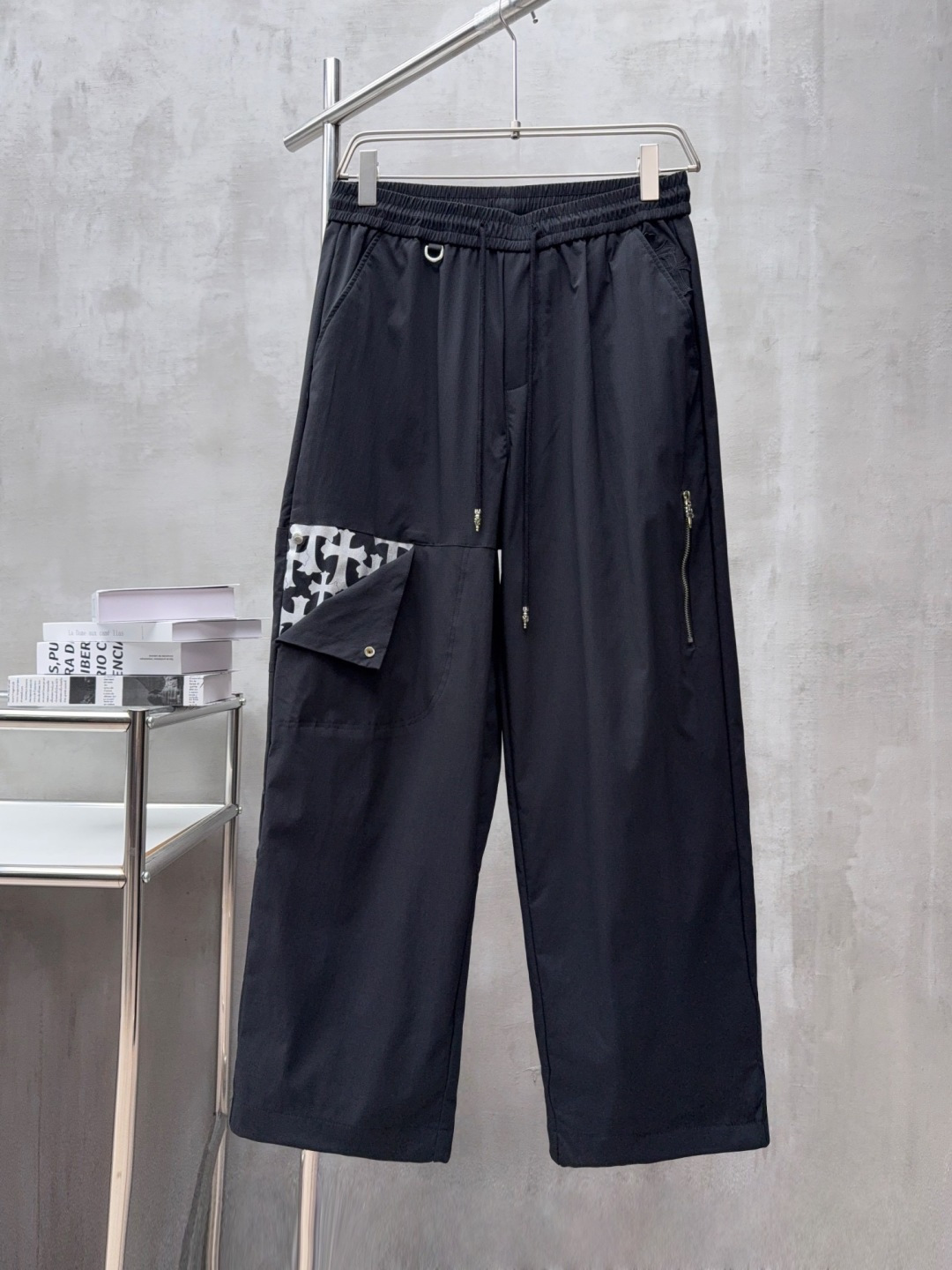 2025秋冬新款克罗心休闲裤男直筒裤 黑色 码数: M-3XL