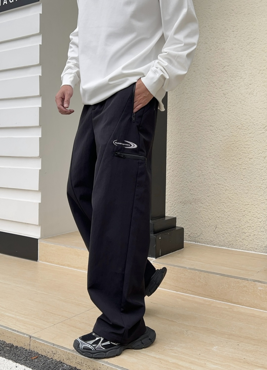 2025秋冬新款大王休闲裤男直筒裤 黑色 码数: M-3XL