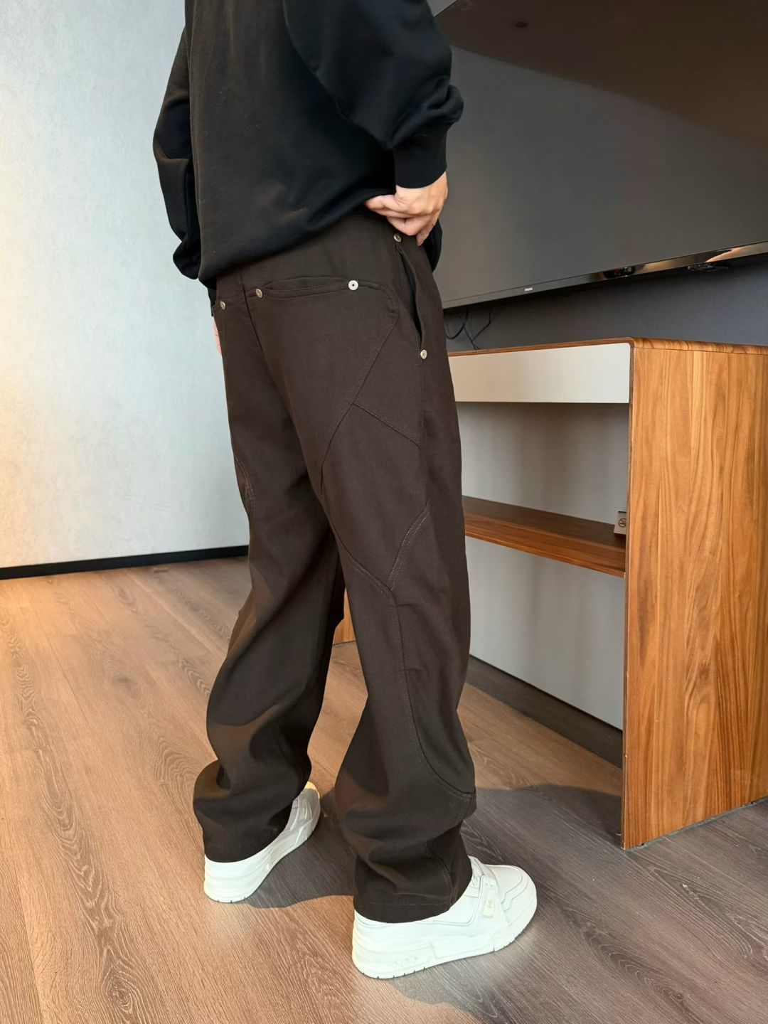 巴黎世家冬装磨毛加厚休闲裤M~3xl