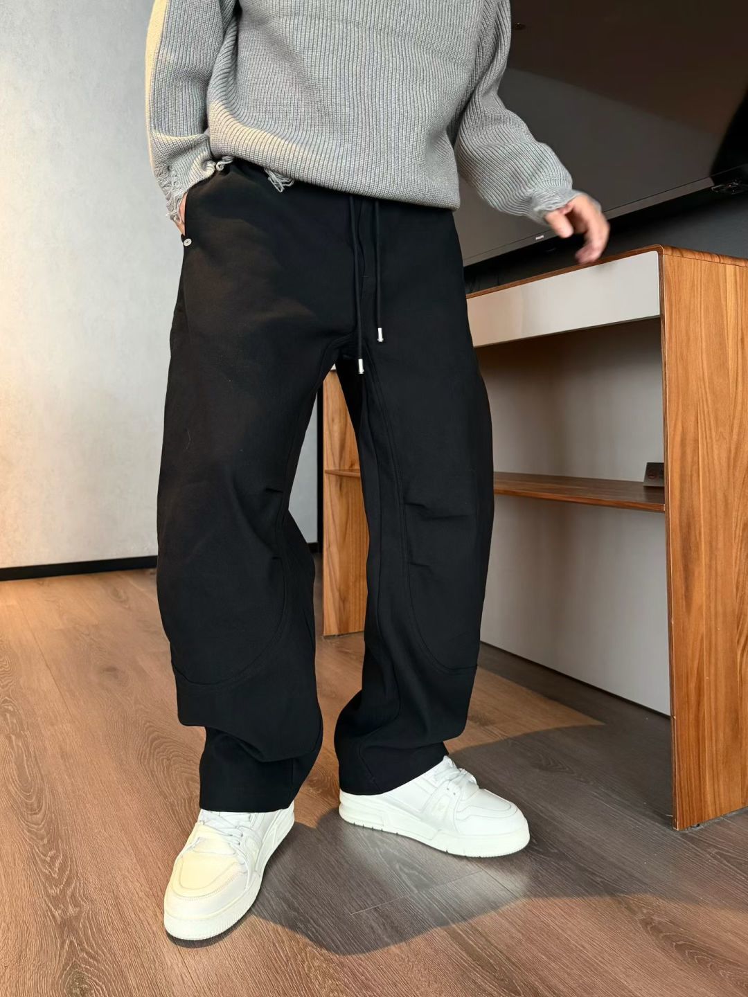 巴黎世家冬装磨毛加厚休闲裤M~3xl