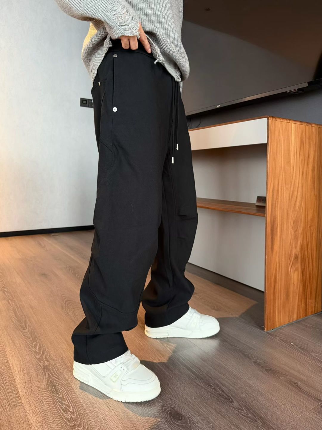 巴黎世家冬装磨毛加厚休闲裤M~3xl