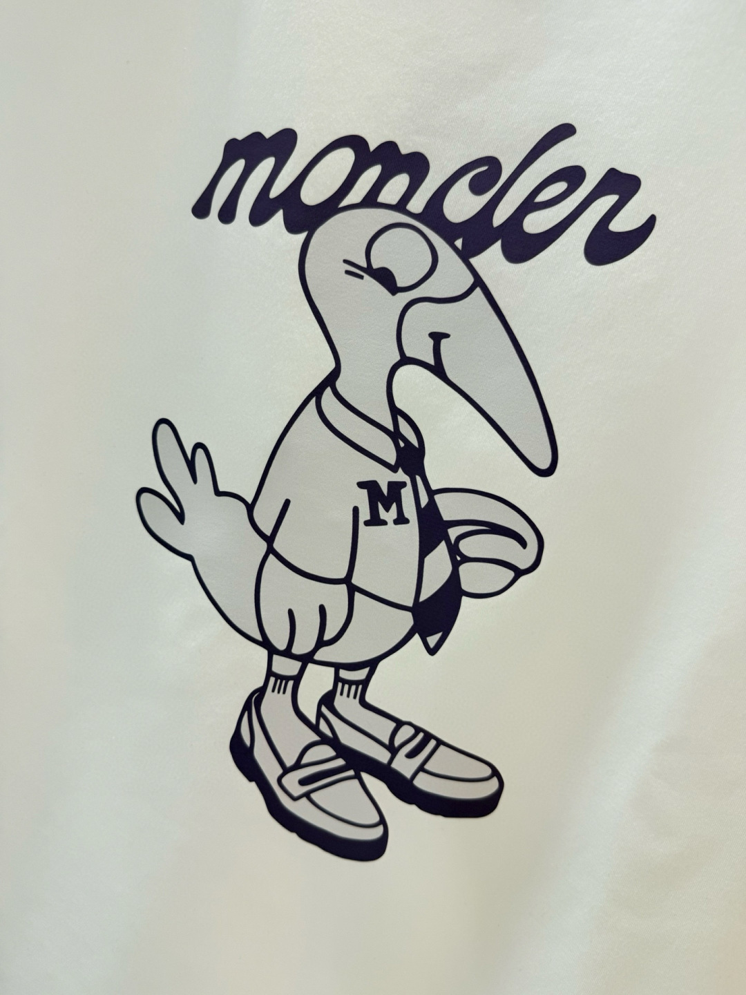 MK 2025 早秋新品厚款飞鸟印花短袖T恤衫；定制260克高密水柔棉面料，舒适柔软保暖性强，胸前飞鸟印