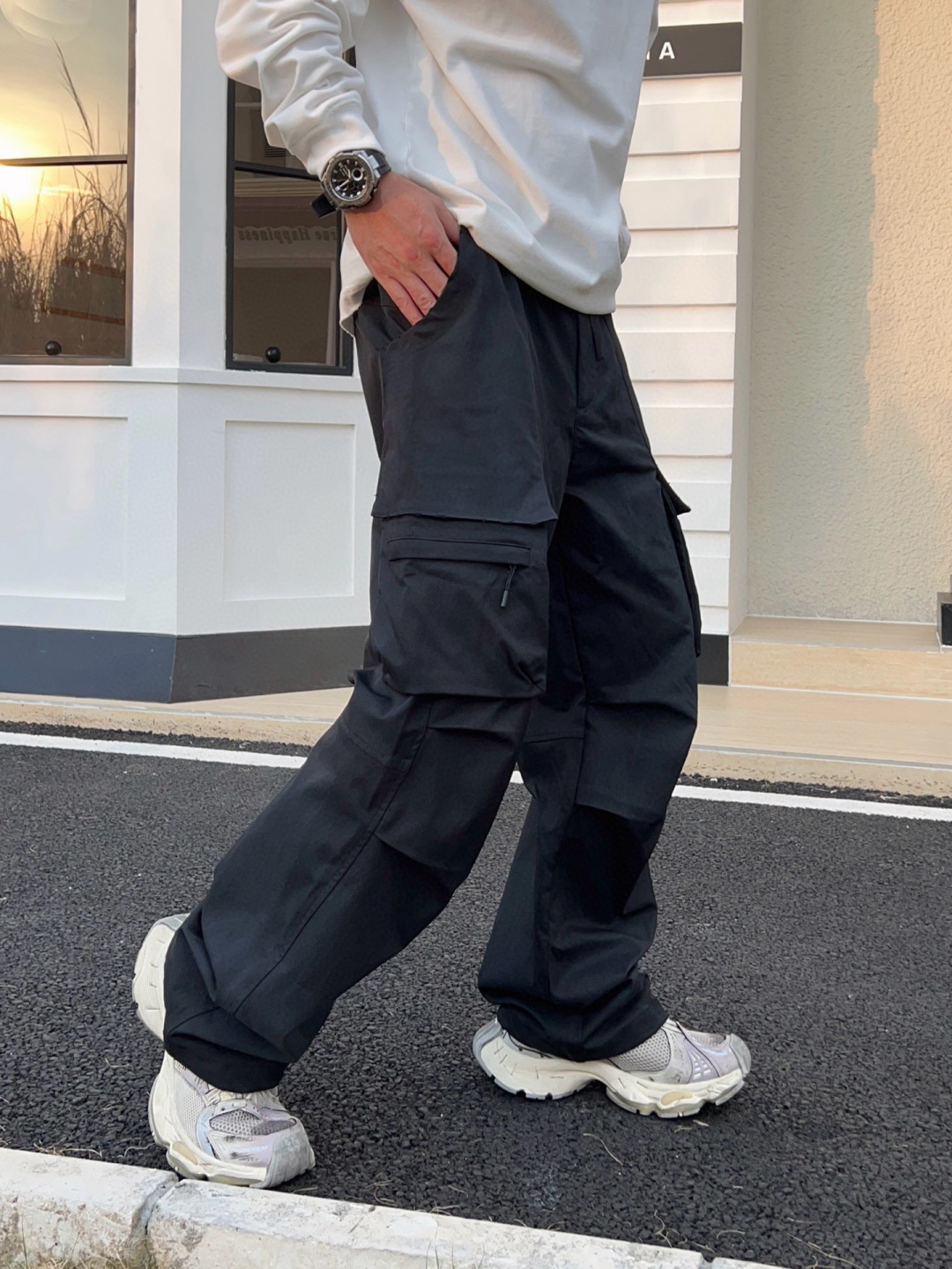 2025巴黎 秋冬新品发售！ 工装元素系列运动休闲裤精细打造！工装立体口袋设计！水洗工艺面料不易变形褪色