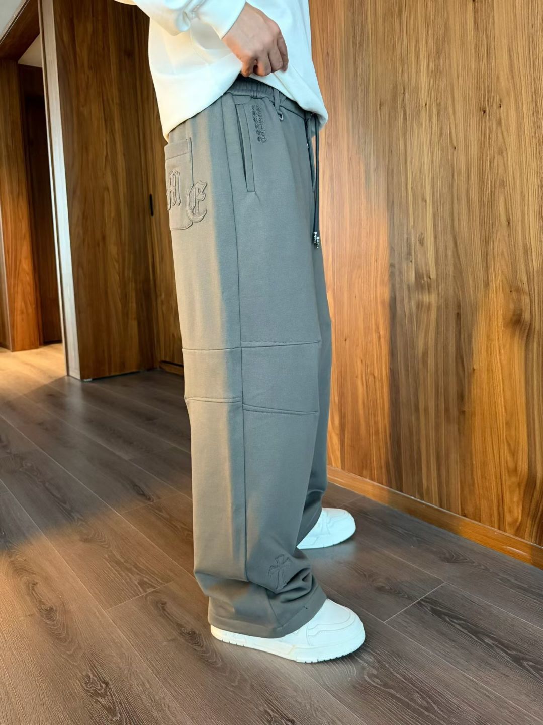 2025秋冬新款克罗心休闲裤男直筒裤 黑色 灰色 码数: M-3XL