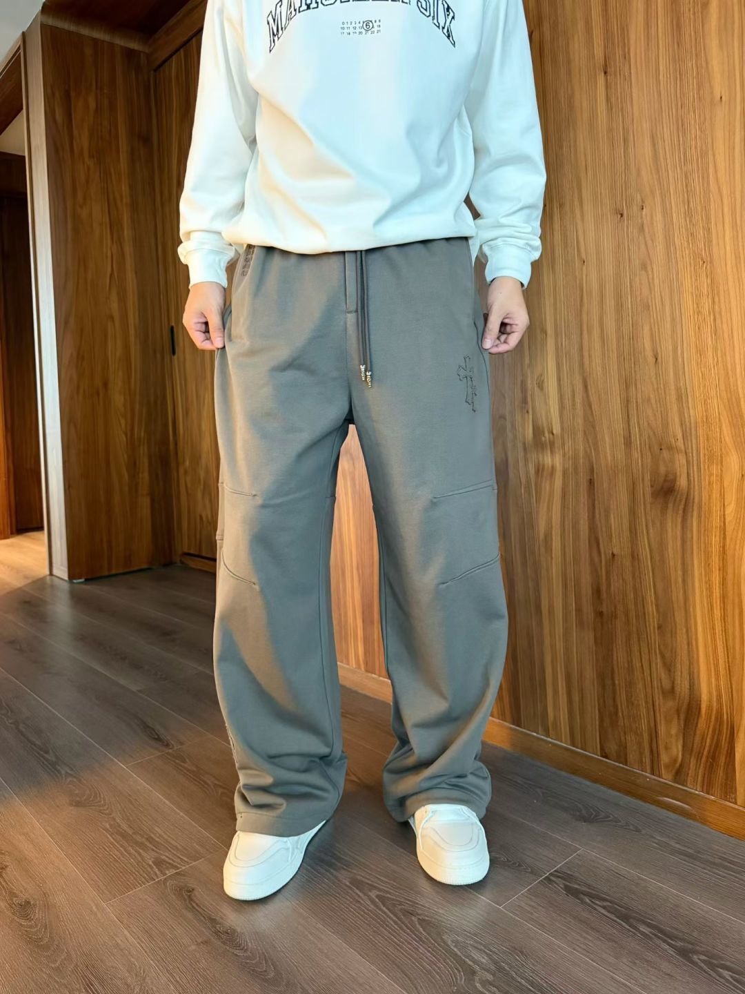 2025秋冬新款克罗心休闲裤男直筒裤 黑色 灰色 码数: M-3XL