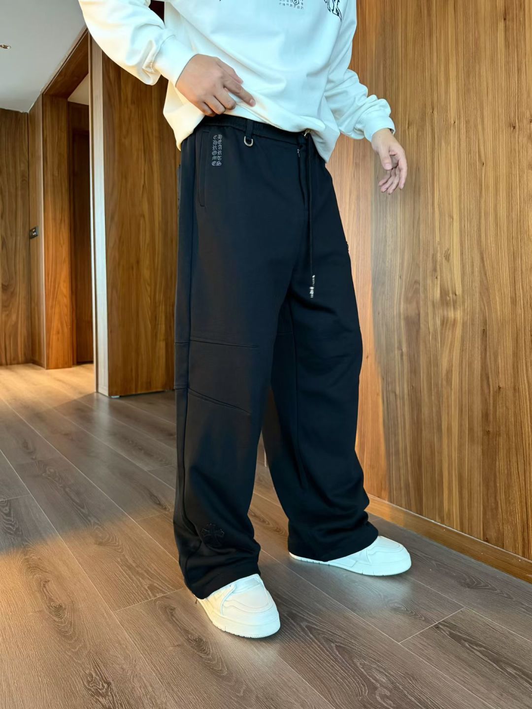 2025秋冬新款克罗心休闲裤男直筒裤 黑色 灰色 码数: M-3XL