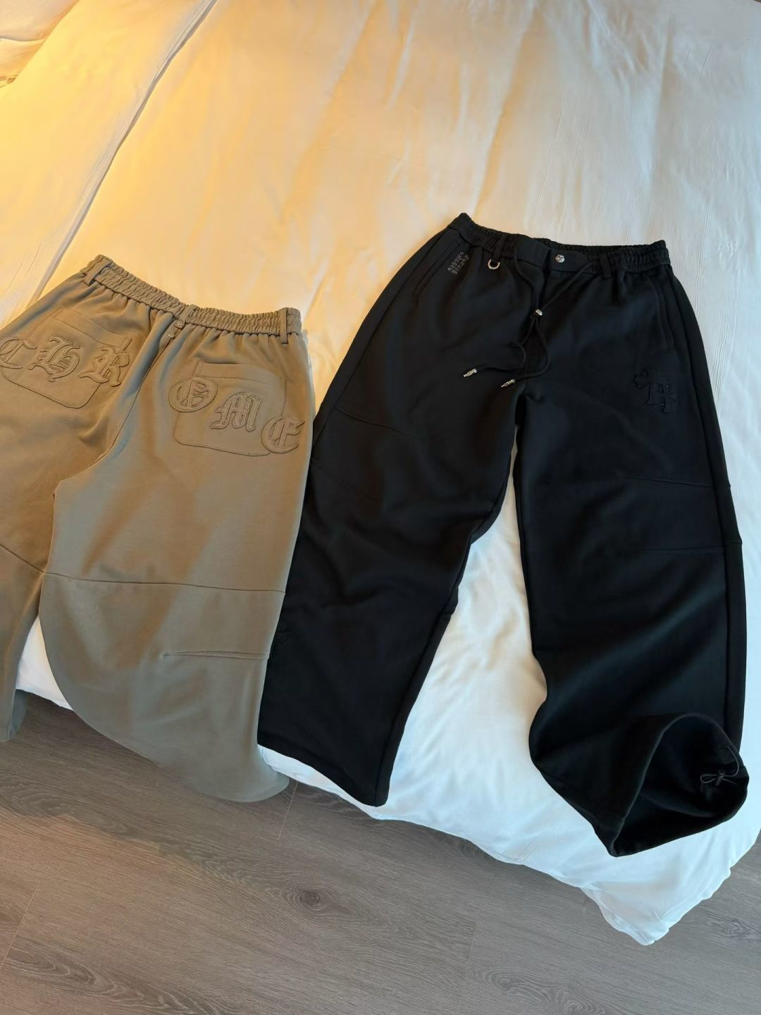 2025秋冬新款克罗心休闲裤男直筒裤 黑色 灰色 码数: M-3XL