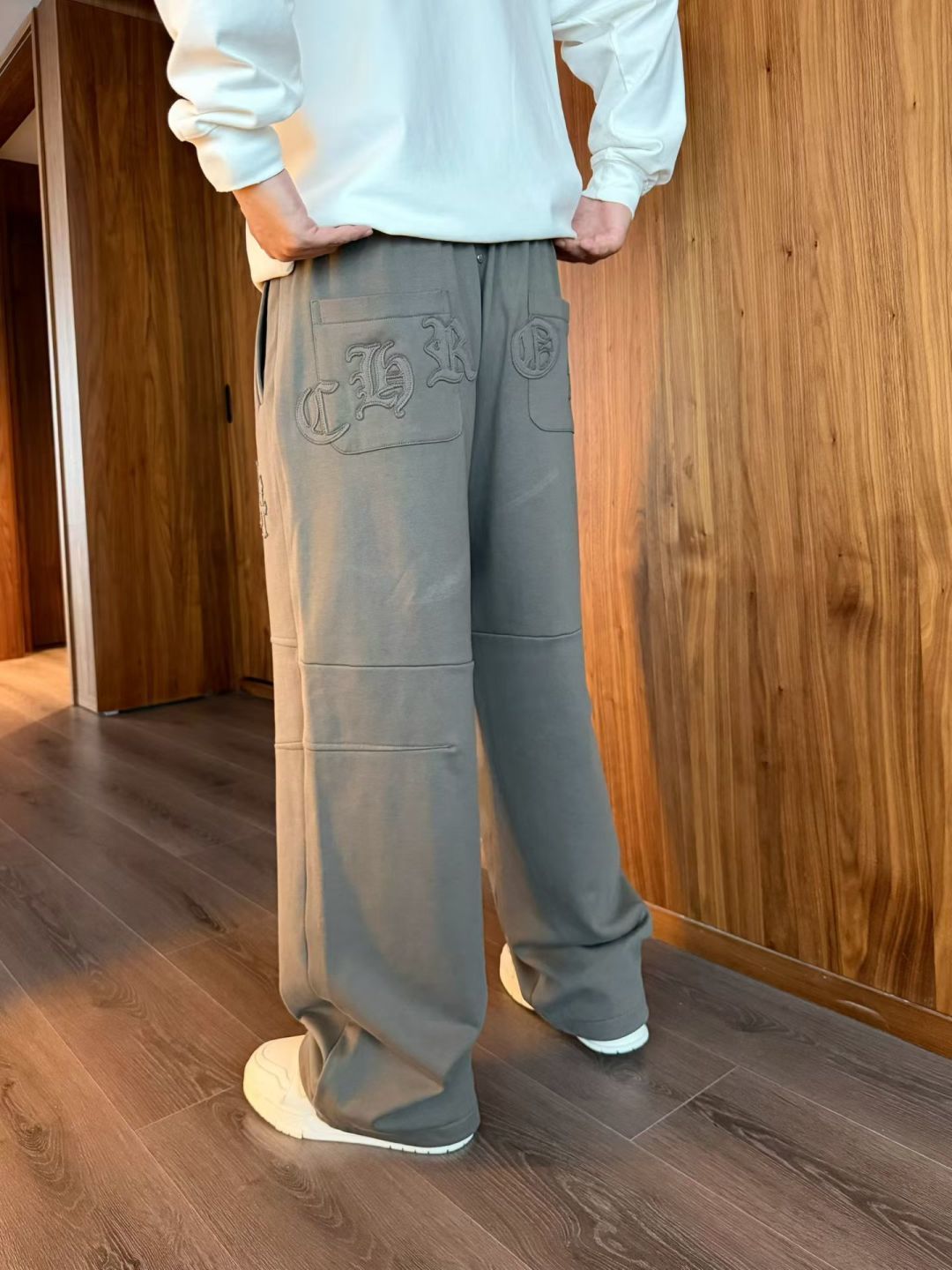 2025秋冬新款克罗心休闲裤男直筒裤 黑色 灰色 码数: M-3XL