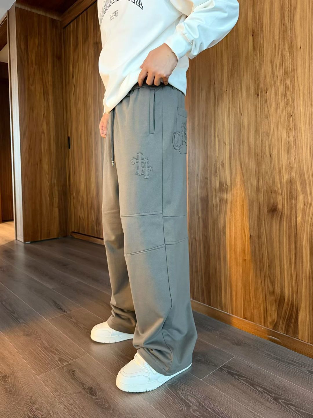 2025秋冬新款克罗心休闲裤男直筒裤 黑色 灰色 码数: M-3XL