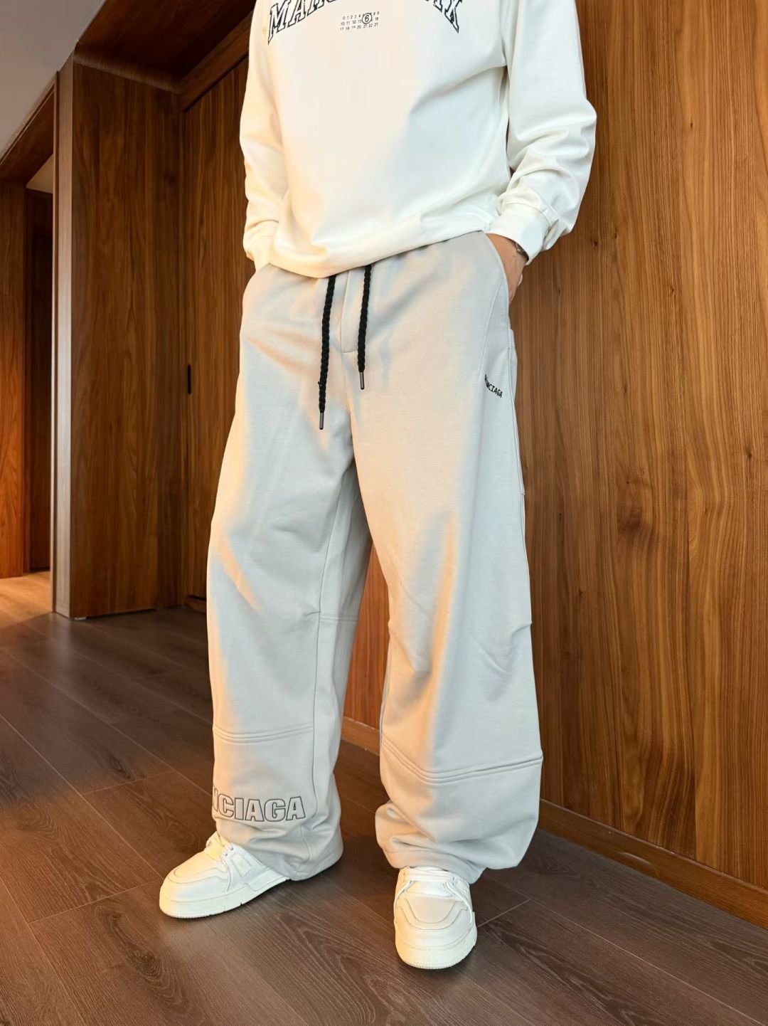 B家 2025秋冬新款休闲裤男直筒裤 黑色 灰色 码数: M-3XL