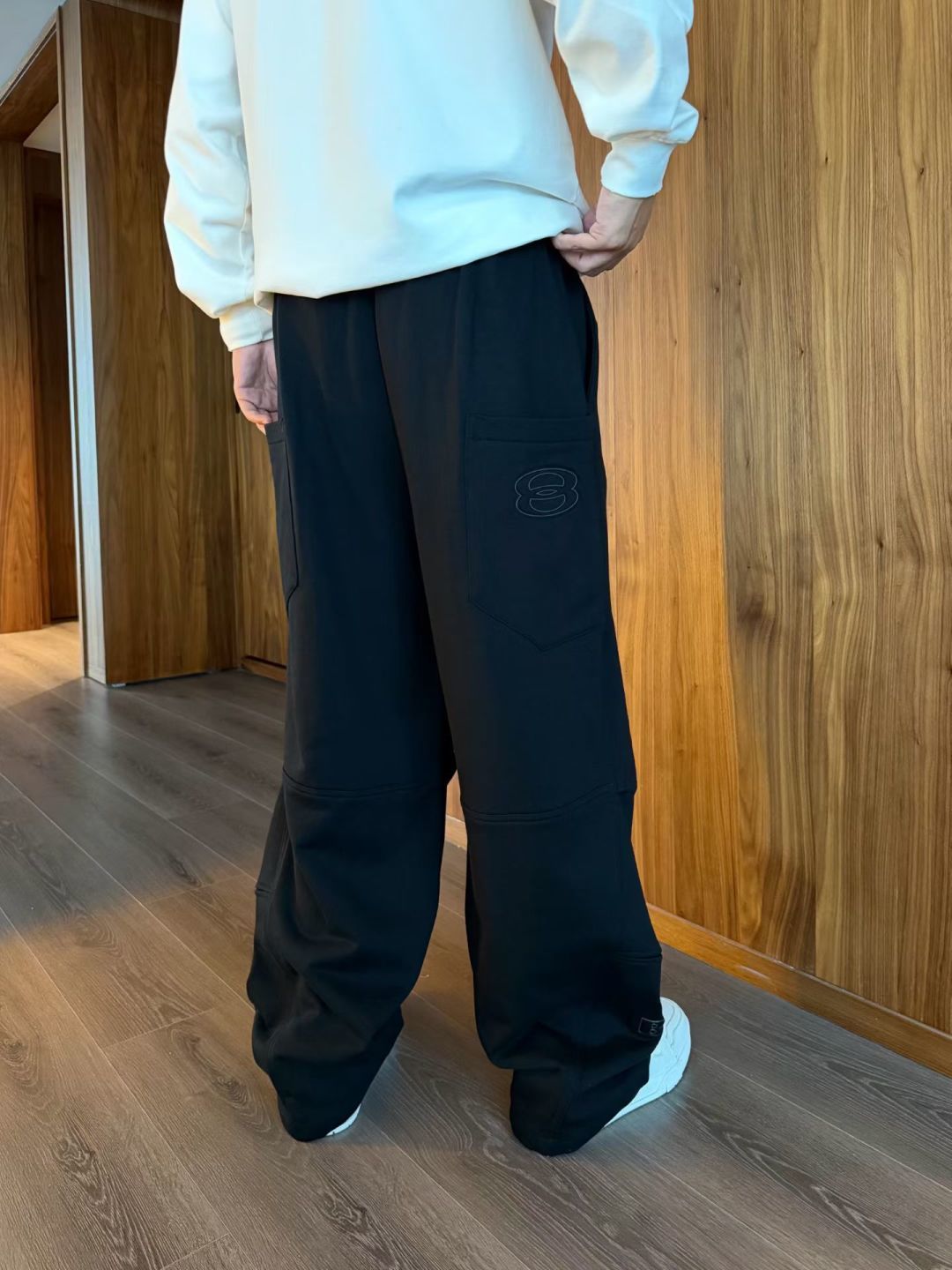 B家 2025秋冬新款休闲裤男直筒裤 黑色 灰色 码数: M-3XL