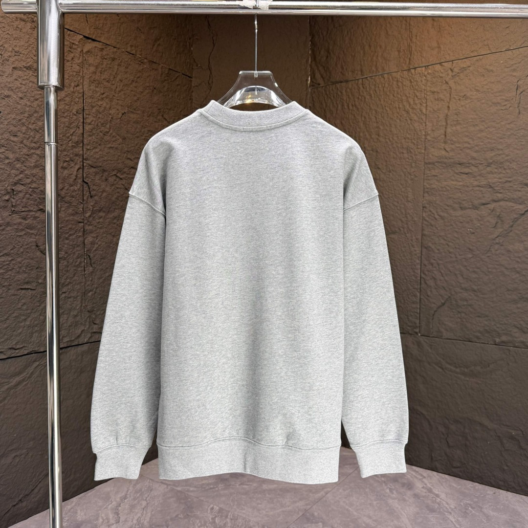 AMIRI* 2025秋冬新款圆领卫衣400克毛圈纯棉字母植绒➕3D印花颜色：黑色 白色 灰色 深蓝码数