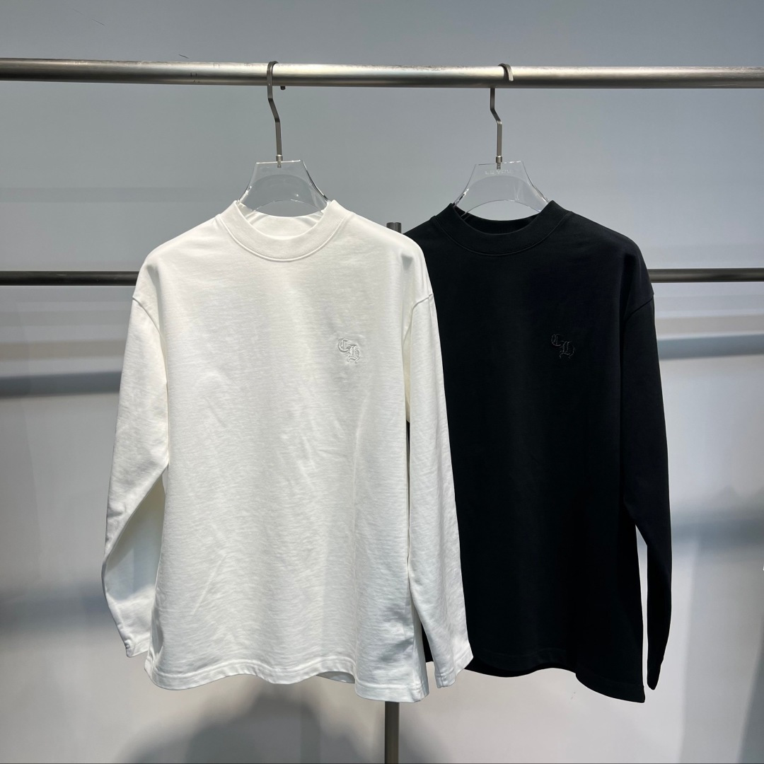 25新款磨毛长袖阔版T恤颜色：黑，白尺码：S-2XL