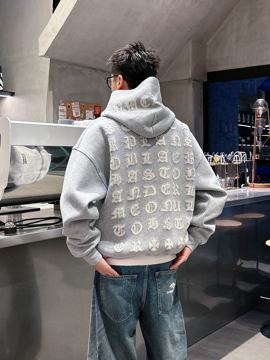 2025秋冬新款克罗心厚款烧花外套码数 ：S M L XL